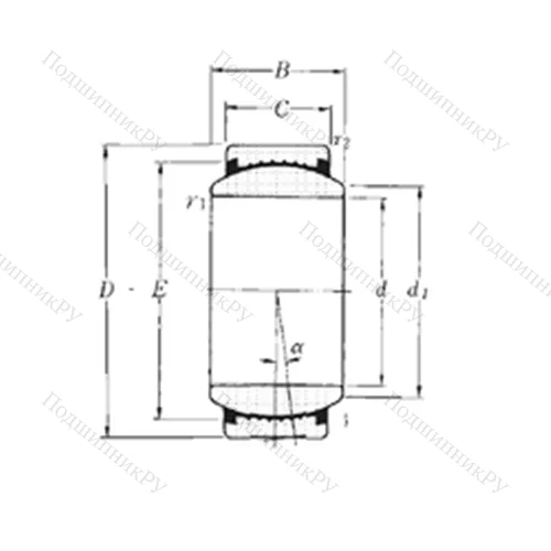 Подшипник скольжения сферический SAR 1-60SS