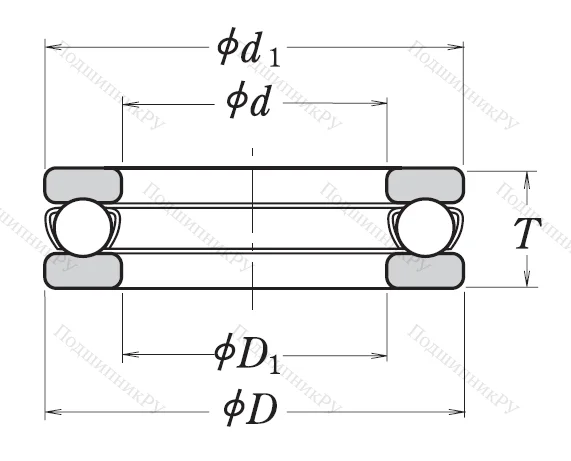Упорный шариковый подшипник 51218 от производителя  NSK