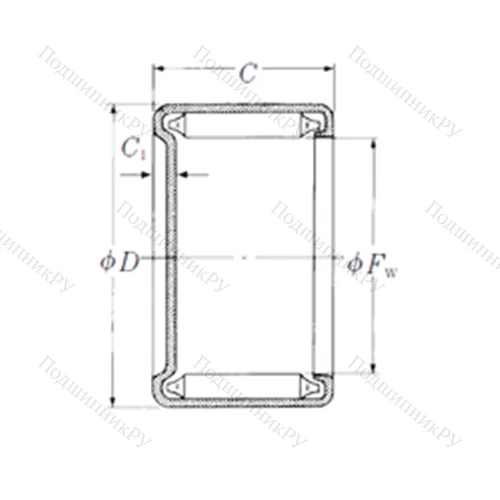 Подшипник игольчатый радиальный MF-59