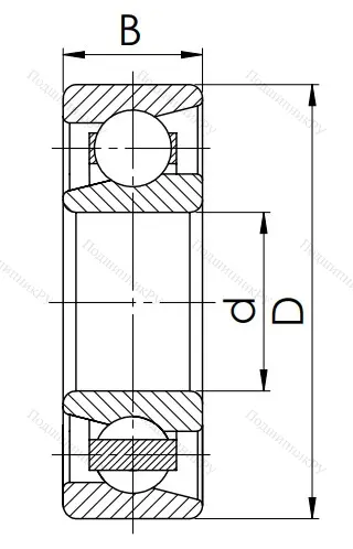 Радиально-упорный шариковый подшипник 46124 Л (7024 ACM) в Подольске