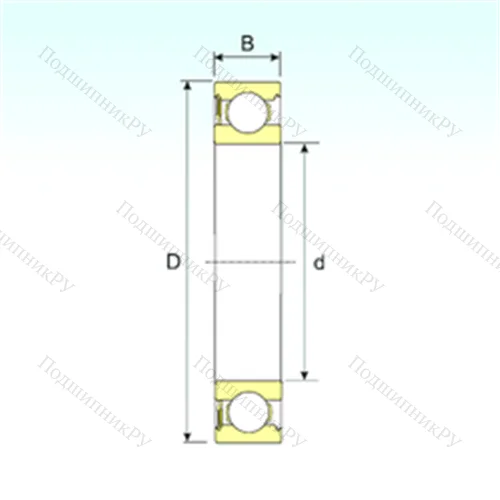 Подшипник шариковый радиальный 6012-RS от производителя  ISB
