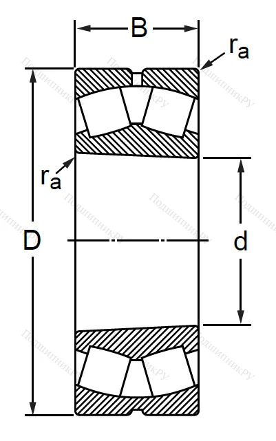 Сферический роликовый подшипник с конической посадкой на вал 113618 АМН (22318 KMBW 33) в Подольске