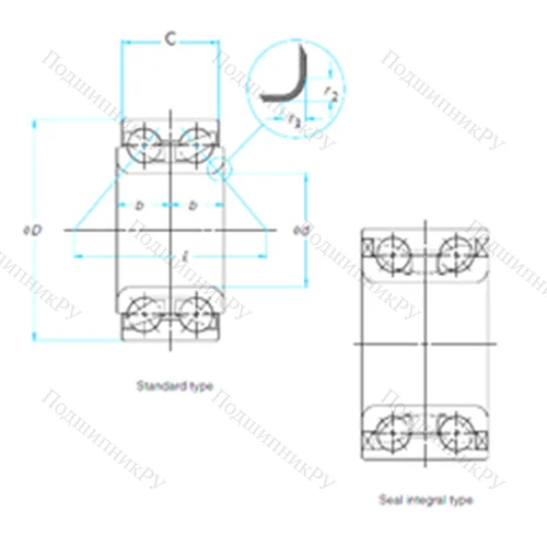 Подшипник шариковый радиально-упорный 510089