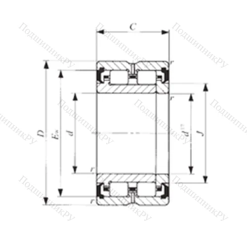 Подшипник роликовый радиальный TRU 558138UU
