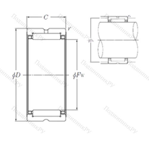 Подшипник игольчатый радиальный RNA 4936