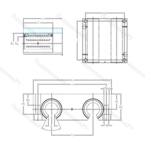 Подшипник шариковый линейный LQCF 40-2LS от производителя  SKF