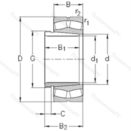 Подшипник роликовый радиальный самоцентрирующийся 239/670-K-MB-W 33+AH 39/670 от производителя  NKE Подшипник роликовый радиальный самоцентрирующийся 239/670-K-MB-W 33+AH 39/670 от производителя  NKE