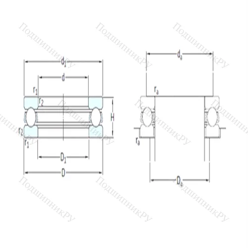 Подшипник шариковый упорный 51211 от производителя  SKF