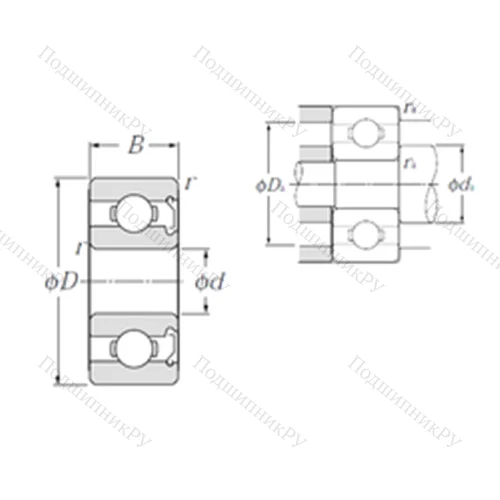 Подшипник шариковый радиальный BC 6-16AZ от производителя  NTN Подшипник шариковый радиальный BC 6-16AZ от производителя  NTN