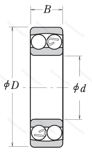 Двухрядный шариковый подшипник 1217 от производителя  NSK
