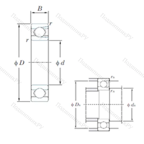 Подшипник шариковый радиальный M 6320
