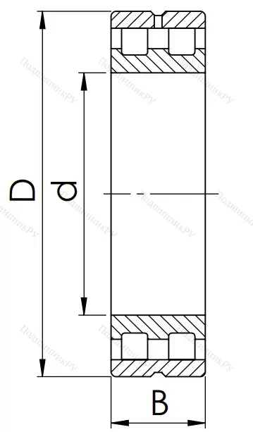 Двухрядный роликовый подшипник 5-3182112 Л (NN 3012 MKP 5) в Подольске