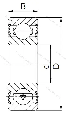 Шариковый однорядный подшипник 180304 (6304 2RS) в Подольске