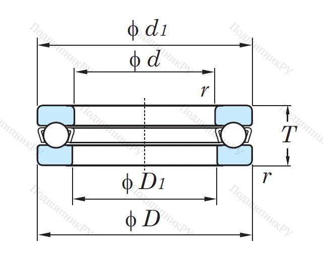Упорный шариковый подшипник 51204 MG от производителя  KOYO