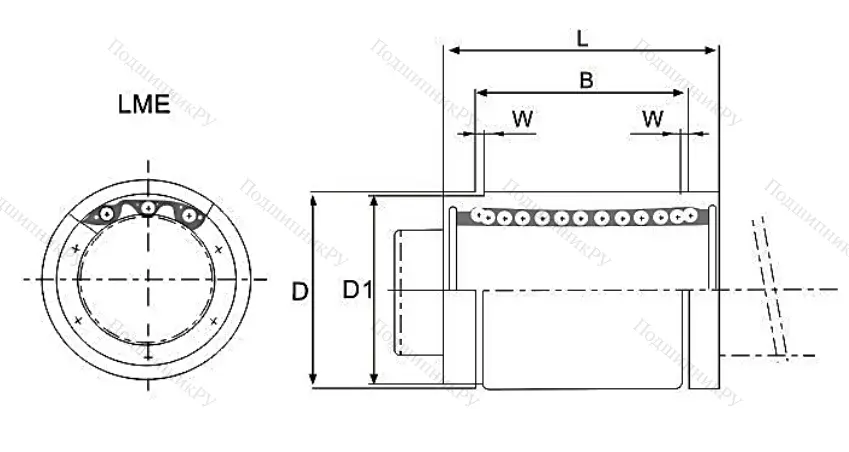 Подшипник LME 20 UU. KB 2045 UU (MTM) в Подольске