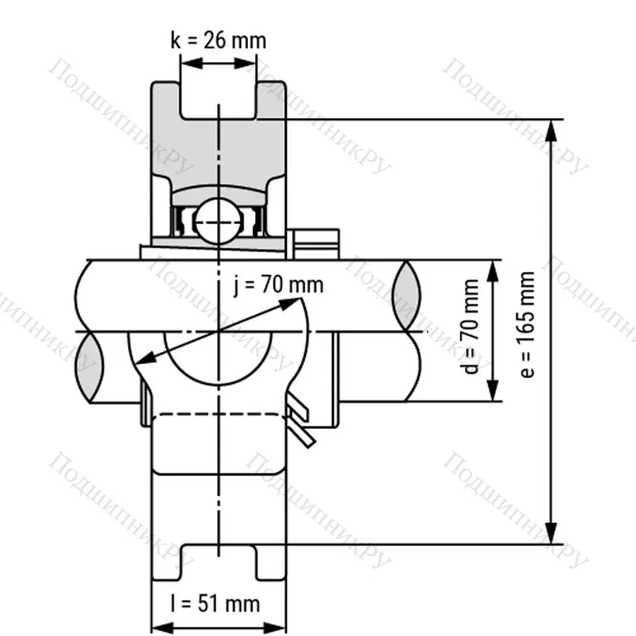 Подшипниковый узел UKT 216 - Вал: 70 мм