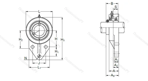 Подшипниковый узел UCFK 205 (UCFH 205) в Подольске