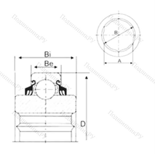 Подшипник шариковый радиальный W 208PPB 21 от производителя  CYSD Подшипник шариковый радиальный W 208PPB 21 от производителя  CYSD