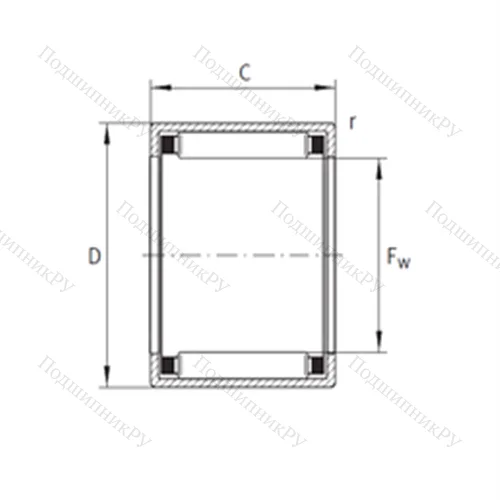 Подшипник игольчатый радиальный SCH 1610