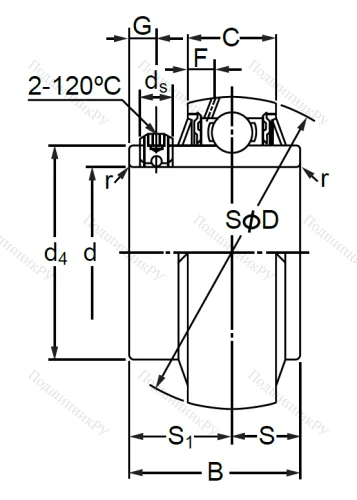 Корпусный подшипник MUC 209 в Подольске