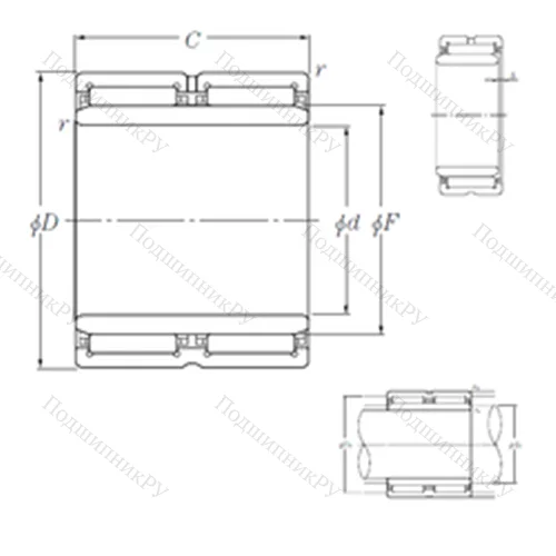Подшипник игольчатый радиальный NA 6918R