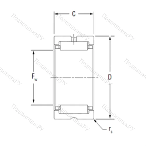 Подшипник игольчатый радиальный HJ-142216