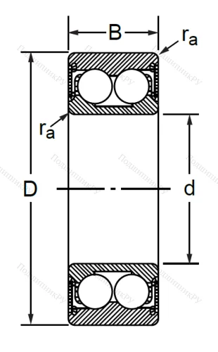 Радиально-упорный шариковый подшипник 3056303 2RS (3303 A 2RSTN) в Подольске