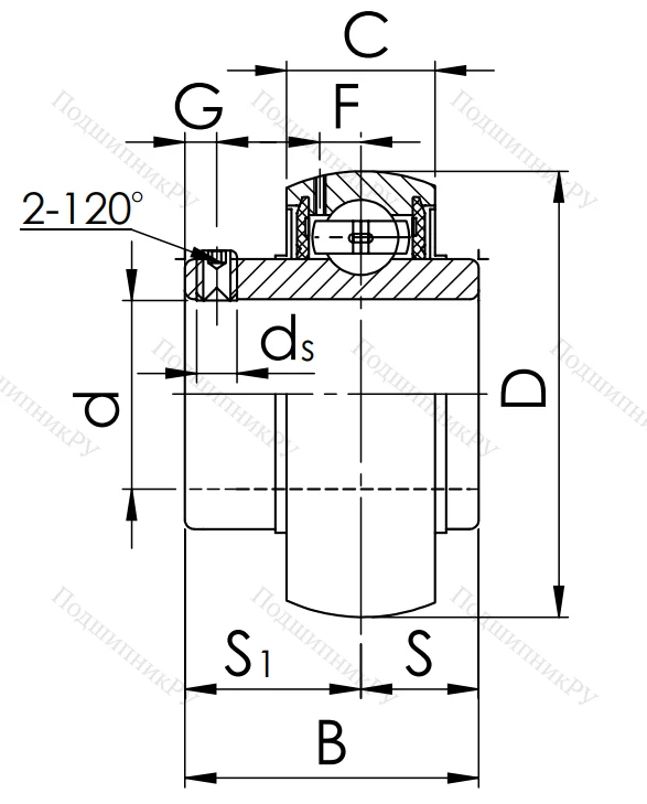 Корпусный подшипник UC 215 (480215 ) в Подольске