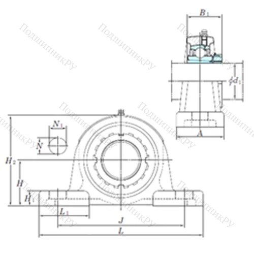 Подшипниковый узел шариковый радиальный UKPX 17
