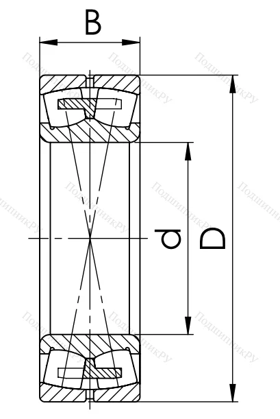 Сферический роликовый подшипник с конической посадкой на вал 113530 АМН (22230 KMBW 33) в Подольске