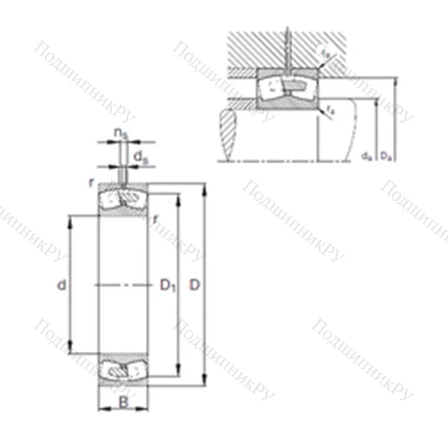 Подшипник роликовый радиальный самоцентрирующийся 24084-E 1A-MB 1 от производителя  FAG Подшипник роликовый радиальный самоцентрирующийся 24084-E 1A-MB 1 от производителя  FAG