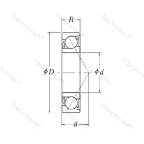 Подшипник шариковый радиально-упорный MJT 1.1/2