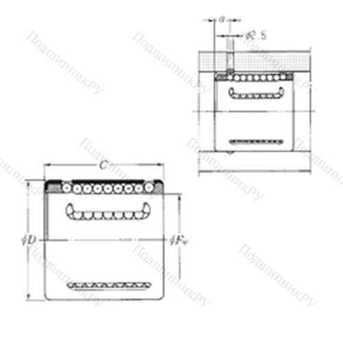 Подшипник шариковый линейный KH 1228 от производителя  NTN