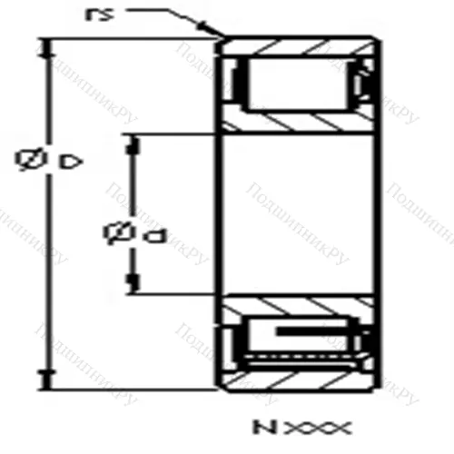 Подшипники роликовые радиальные с цилиндрическими роликами N 206 EM 6 от производителя  AST