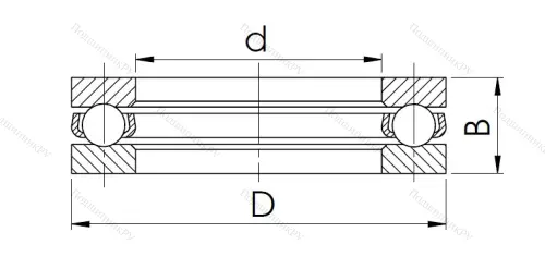 Упорный шариковый подшипник 8108 (51108) в Подольске Упорный шариковый подшипник 8108 (51108) в Подольске