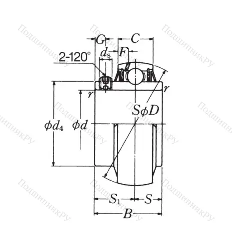 Корпусный подшипник UC 210 D 1 в Подольске