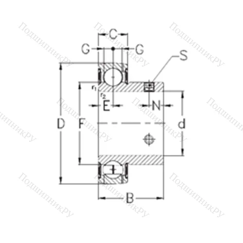 Подшипник шариковый радиальный GAY 15-NPPB