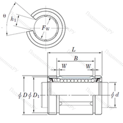 Подшипник шариковый линейный SDM 80OP