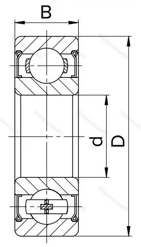 Шариковый однорядный подшипник 80101 (6001 ZZ) в Подольске
