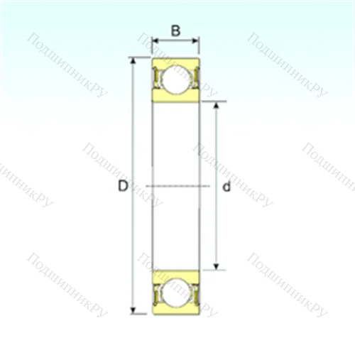 Подшипник шариковый радиальный 61804-2RZ от производителя  ISB
