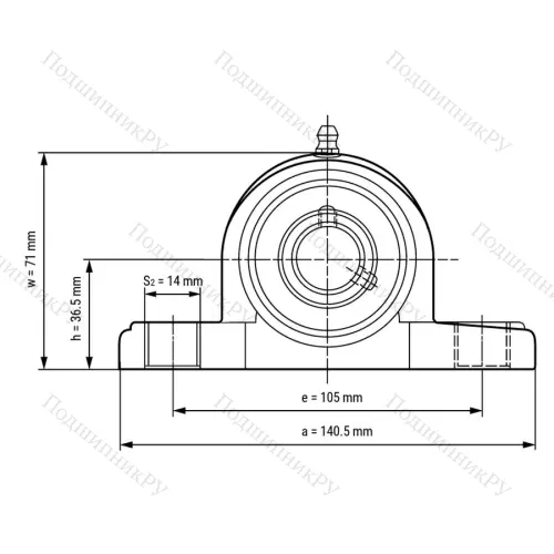 Подшипниковый узел SS-UCPPL 205-W - Вал: 25 мм от производителя  LPZ