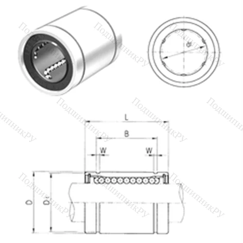 Подшипник шариковый линейный LM 8