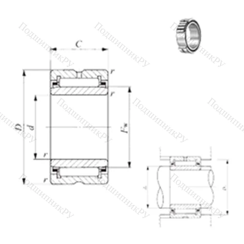 Подшипник игольчатый радиальный TAFI 102220