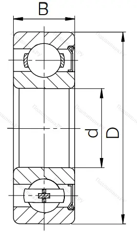 Шариковый однорядный подшипник 60312 (6312 Z) в Подольске