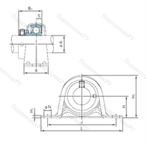 Подшипниковый узел шариковый радиальный KHPP 202A