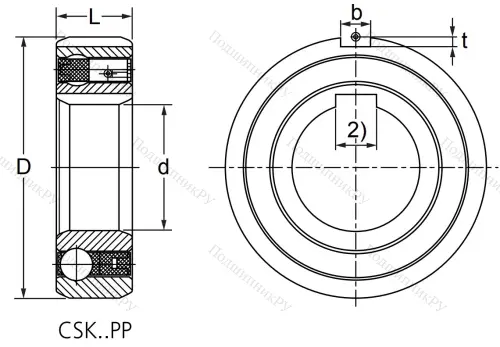 Подшипник обгонной муфты  CSK 25 PP в Подольске