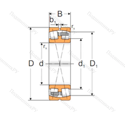 Подшипник роликовый радиальный самоцентрирующийся 22215 ACMBW 33 от производителя  MPZ