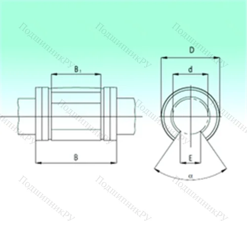 Подшипник шариковый линейный KNO 4080-PP от производителя  NBS