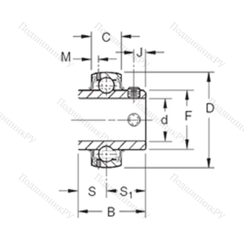 Подшипник шариковый радиальный GYM 1207KRRB от производителя  TIMKEN