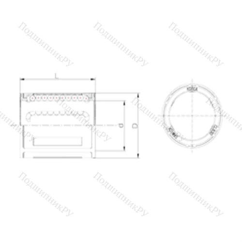 Подшипник шариковый линейный CLB 20UU от производителя  Samick